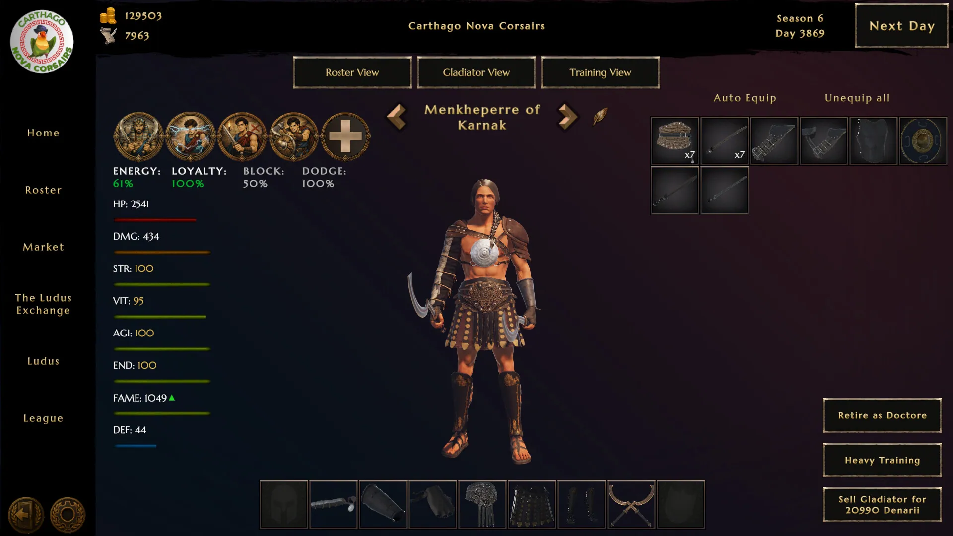 Ludus Magnatus: Gladiator Manager Simulator Captura 8