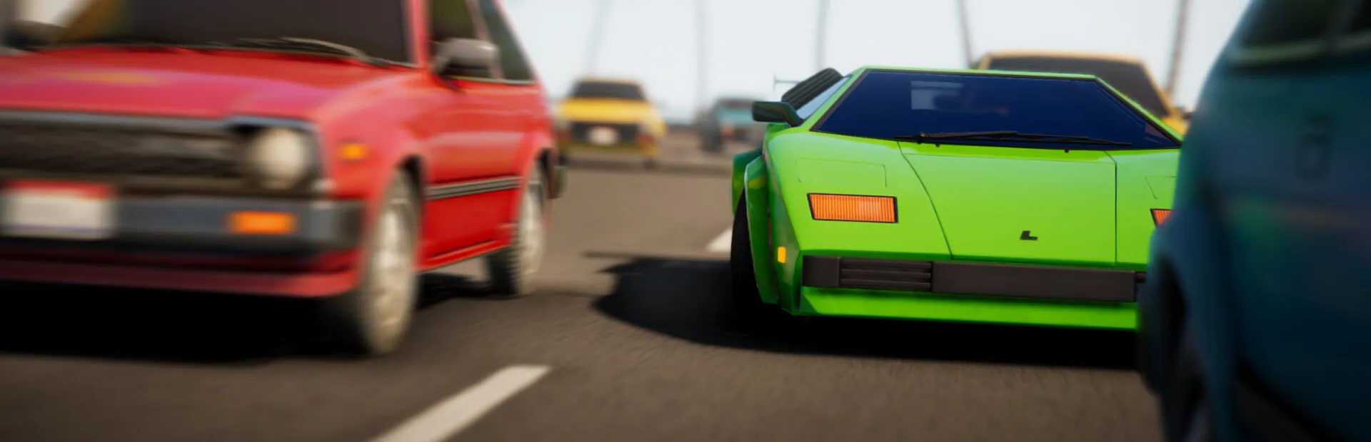 SYNTHALGIA: Retro Arcade Racing Ilustración principal